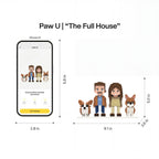 'The Full House' | Personalized 3D Brick Figure & Photo Display
