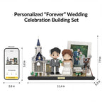 Personalized 'Forever' Wedding Celebration Building Set – Custom Couple & Photo Frame Display