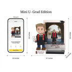 Graduation Edition | Custom 3D Brick Figure with Spotlight Photo Backdrop