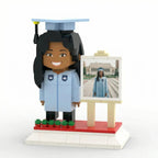 Graduation Edition | Personalized 3D Brick Figure with Photo Easel