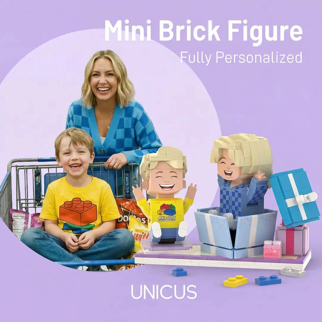 Wrapped in Love | Personalized 3D Brick Duo with Instant Photo