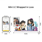 Wrapped in Love | Personalized 3D Brick Duo with Instant Photo