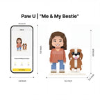 'Me & My Bestie' | Custom 3D Brick Figure & Instant Photo Set