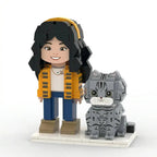 'Mini Us' | Personalized 3D Human & Cat Brick Figure Set