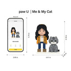 'Mini Us' | Personalized 3D Human & Cat Brick Figure Set
