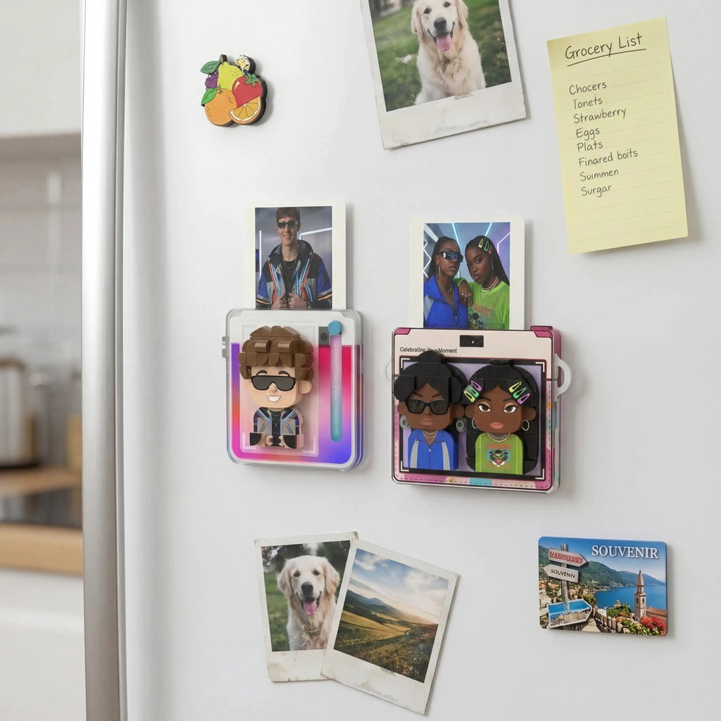 Us | Personalized 3D Photo Brick Duo Fridge Magnet